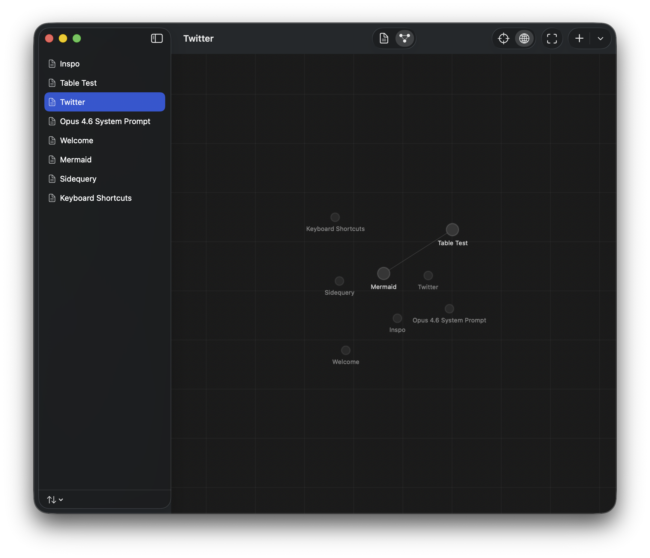 mdnb backlinks graph view